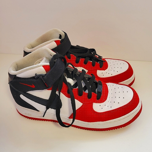 Nike Air Force 1 mid rise‎ sneaker basketball shoe size 8 back to school retro - Picture 1 of 13